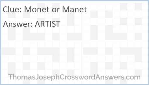 Monet or Manet Answer