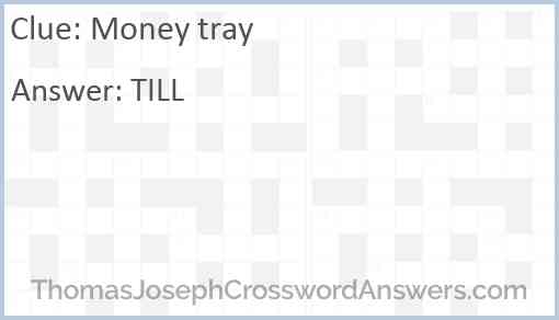 Money tray Answer