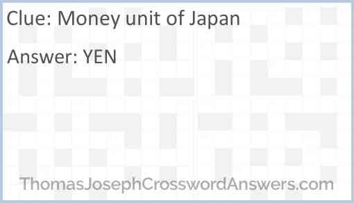 Money unit of Japan Answer