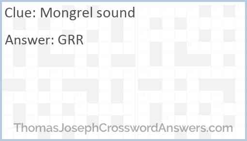 Mongrel sound Answer