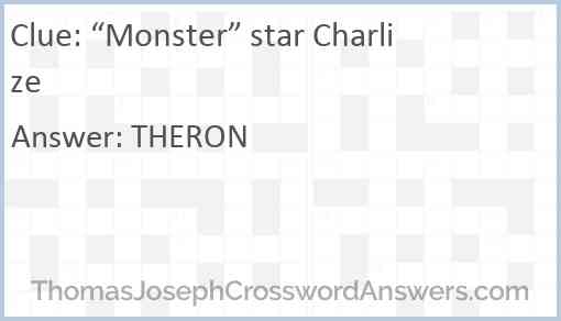 “Monster” star Charlize Answer