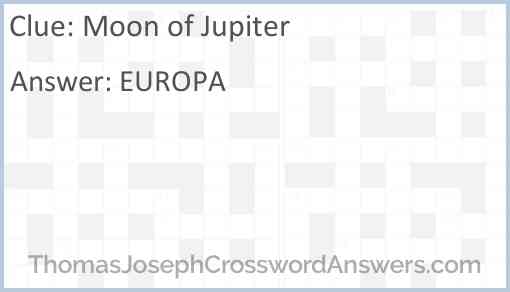 Moon of Jupiter Answer