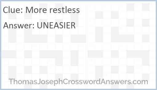 More restless Answer