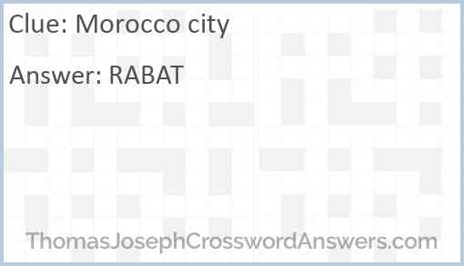 Morocco city Answer
