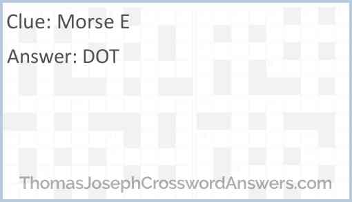 Morse E Answer