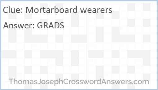 Mortarboard wearers Answer