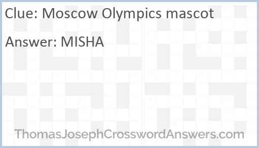 Moscow Olympics mascot Answer