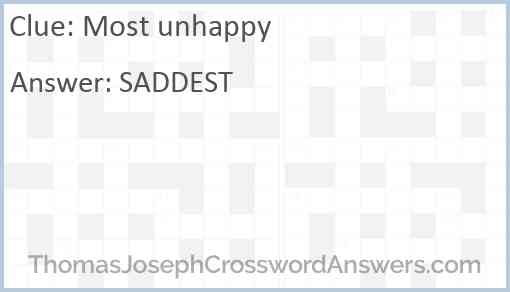 Most unhappy Answer