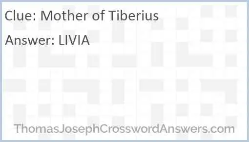 Mother of Tiberius Answer