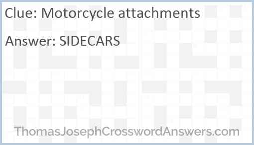 Motorcycle attachments Answer