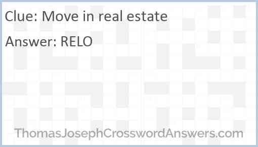 Move in real estate Answer