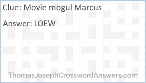 Movie mogul Marcus Answer