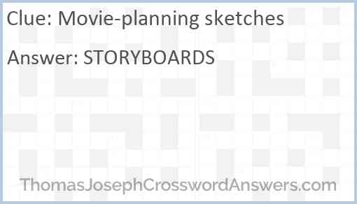 Movie-planning sketches Answer