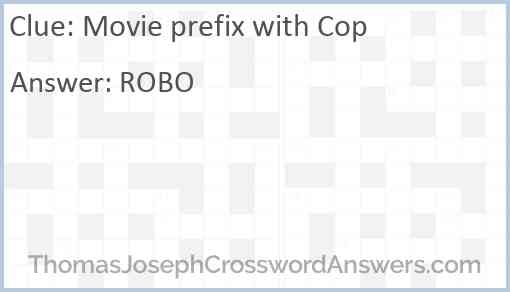Movie prefix with Cop Answer
