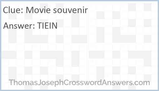 Movie souvenir Answer