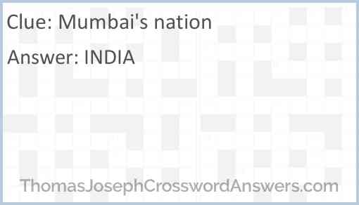 Mumbai’s nation Answer