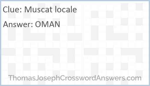 Muscat locale Answer