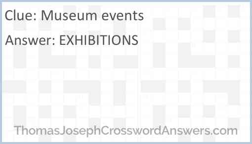 Museum events Answer