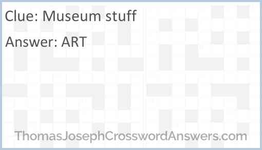 Museum stuff Answer