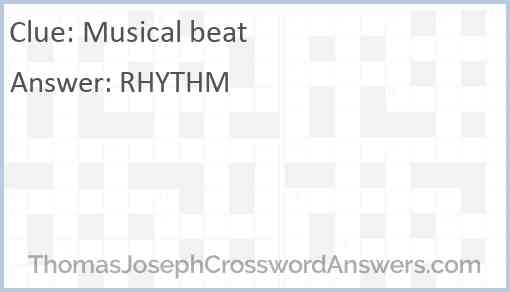 Musical beat Answer
