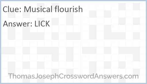 Musical flourish Answer