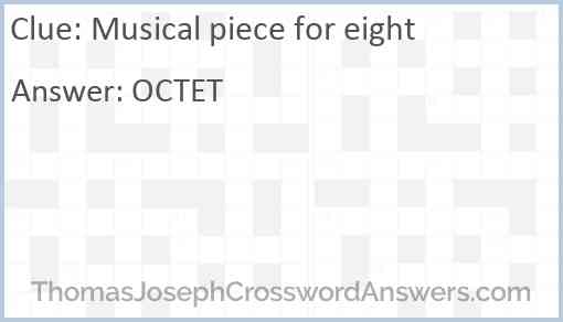 Musical piece for eight Answer