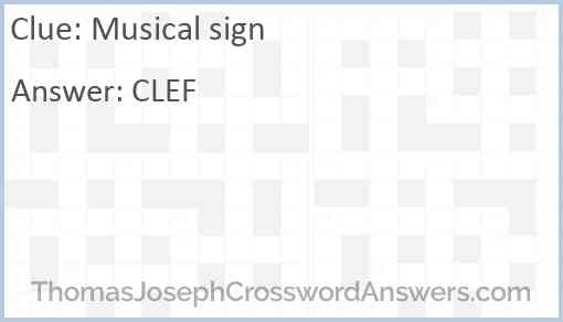 Musical sign Answer