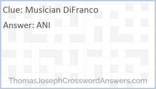 Musician DiFranco Answer