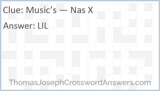 Music’s — Nas X Answer