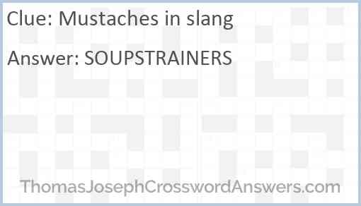 Mustaches in slang Answer