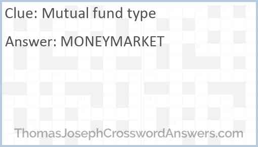 Mutual fund type Answer