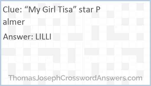 “My Girl Tisa” star Palmer Answer