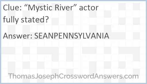 “Mystic River” actor fully stated? Answer