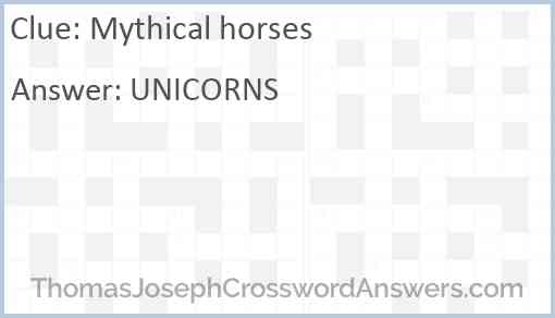 Mythical horses Answer