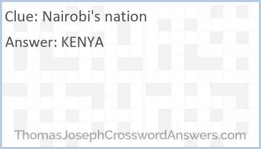 Nairobi's nation Answer
