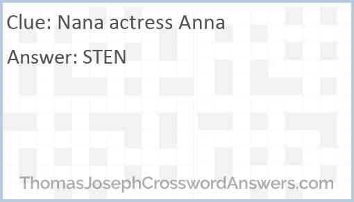 Nana actress Anna Answer