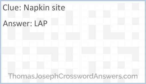 Napkin site Answer
