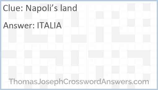 Napoli’s land Answer