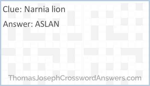 Narnia lion Answer