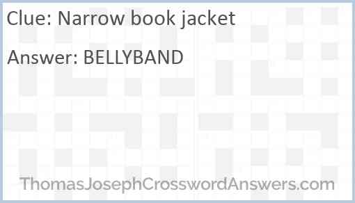 Narrow book jacket Answer