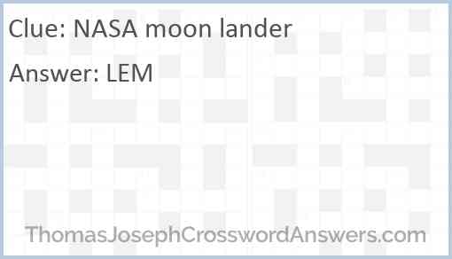 NASA moon lander Answer