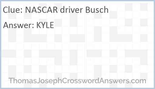 NASCAR driver Busch Answer