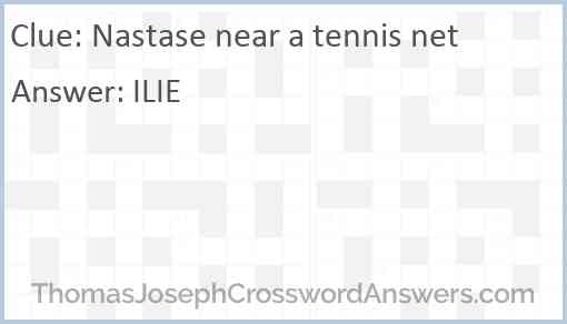 Nastase near a tennis net Answer