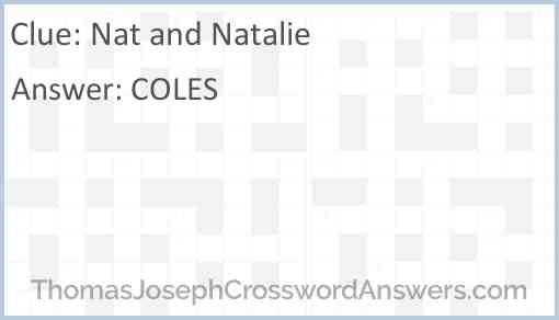 Nat and Natalie Answer