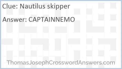 Nautilus skipper Answer