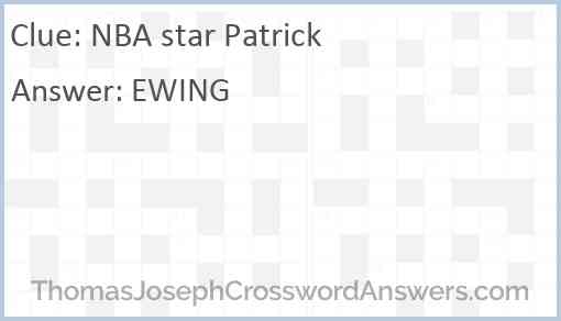 NBA star Patrick Answer