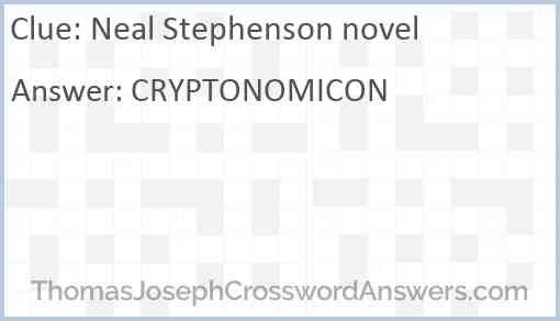 Neal Stephenson novel Answer