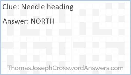 Needle heading Answer