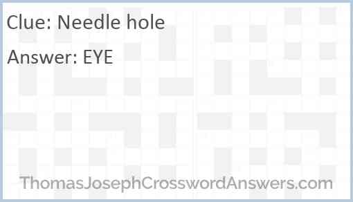 Needle hole Answer