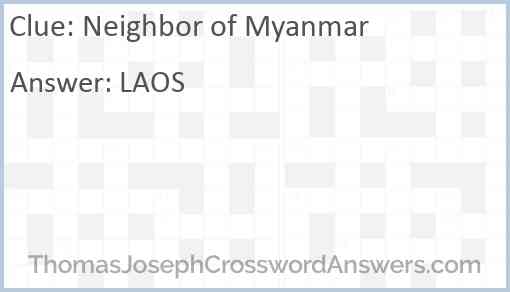 Neighbor of Myanmar Answer